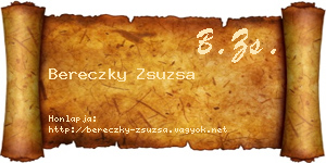 Bereczky Zsuzsa névjegykártya