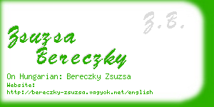 zsuzsa bereczky business card